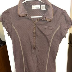 DKNY Jeans y2k brown polo